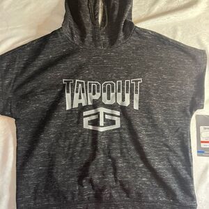 NWT Tapout woman’s size small Charcoal short sleeved  Hoodie